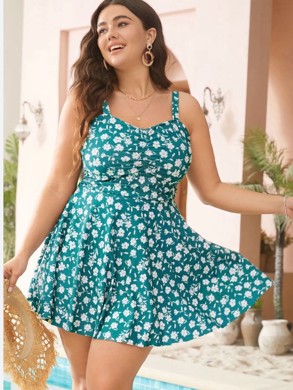 Bloom chic ditsy floral bathsuit
